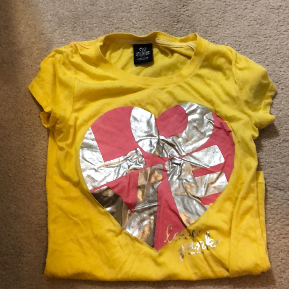 Yellow PINK tee size small